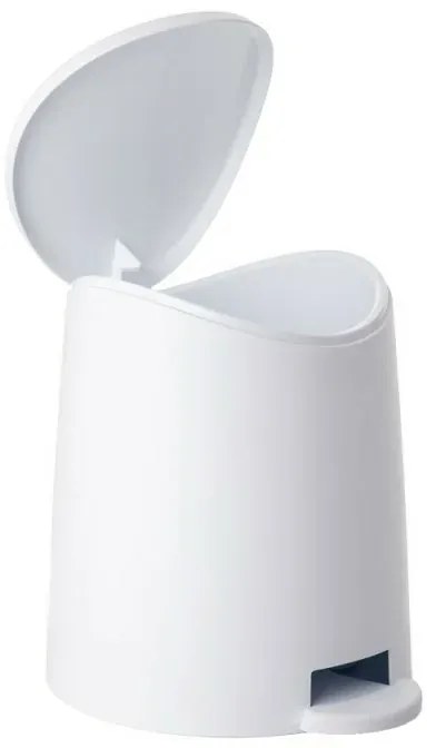 Pattumiera da Bagno Moderna Colore Bianco con Pedale e Coperchio