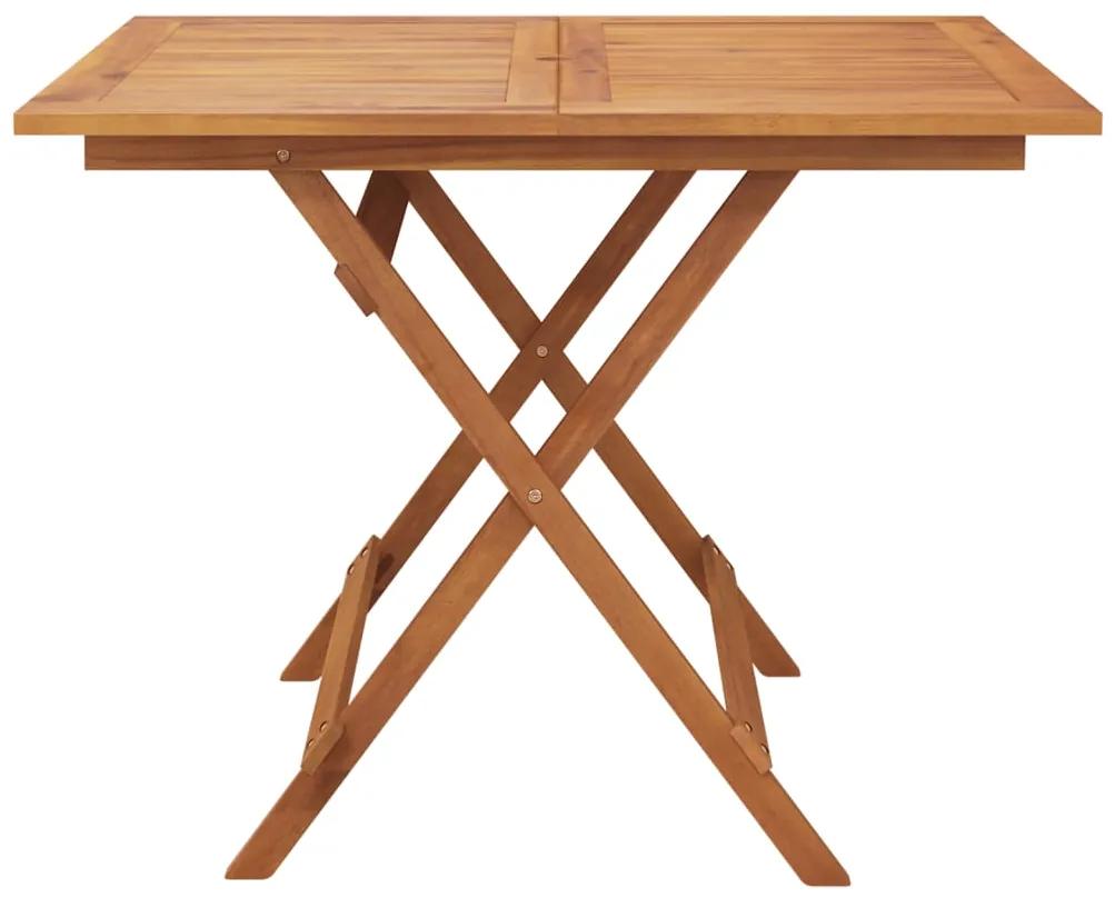 Tavolo da giardino pieghevole 90x90x75 cm legno massello acacia