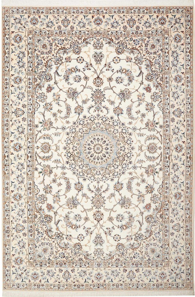 Nain Tappeto 300x200 Beige (Iran) Annodato A Mano