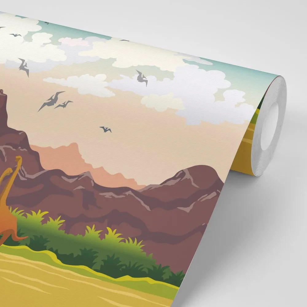 Carta da parati – Terra dei dinosauri