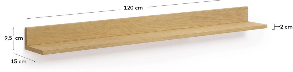 Kave Home - Mensola Abilen impiallacciata rovere 120 x 15 cm FSC 100%