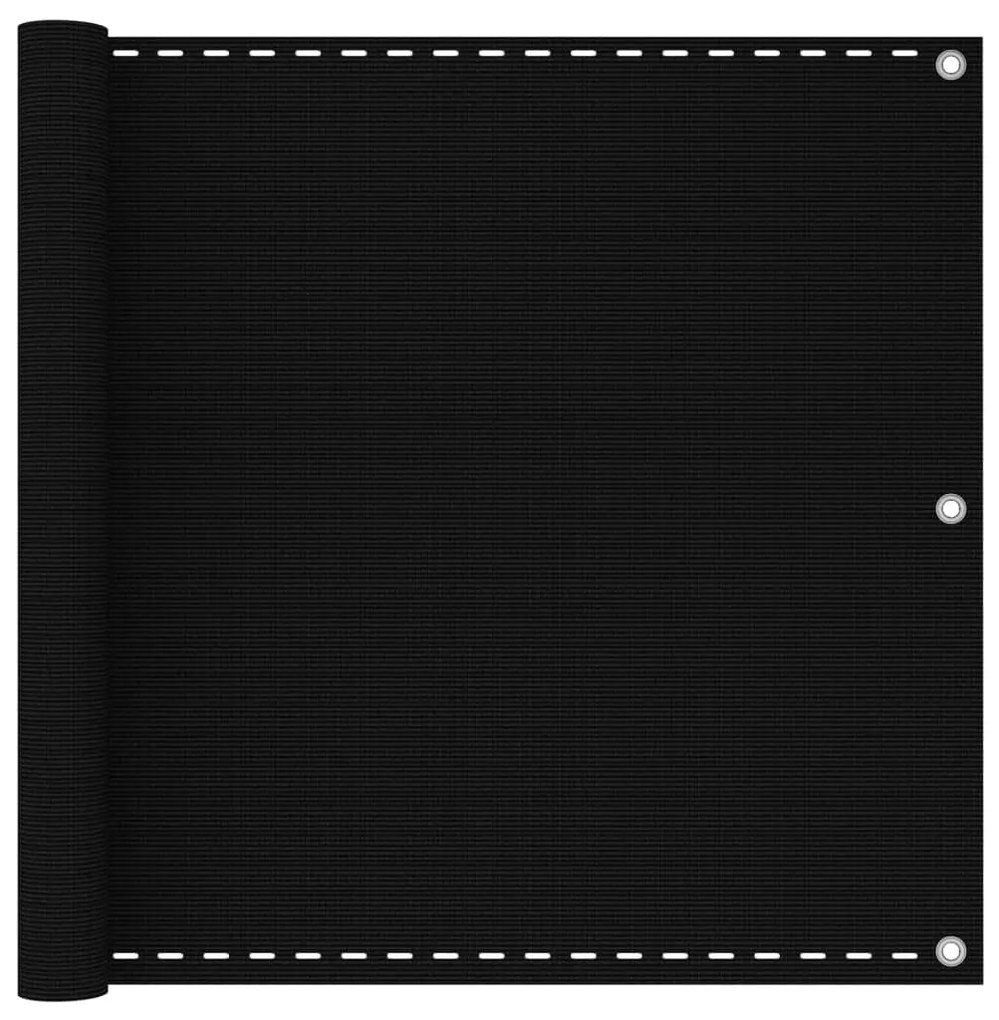 Paravento Da Balcone Nero 90x400 Cm İn Hdpe /