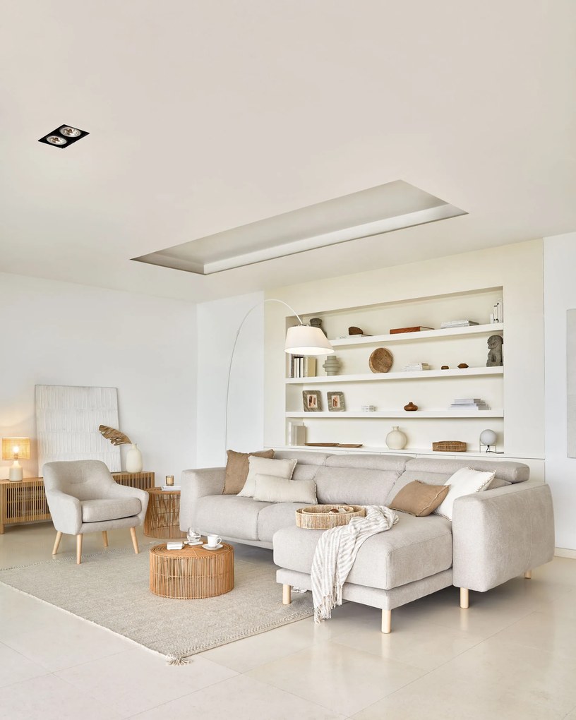 Kave Home - Cornice per foto Valdina in pietra beigee marrone 23 x 18 cm