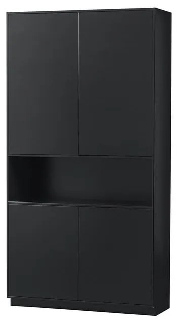 Armadio modulare nero in legno di pino 110x210 cm Finca - WOOOD