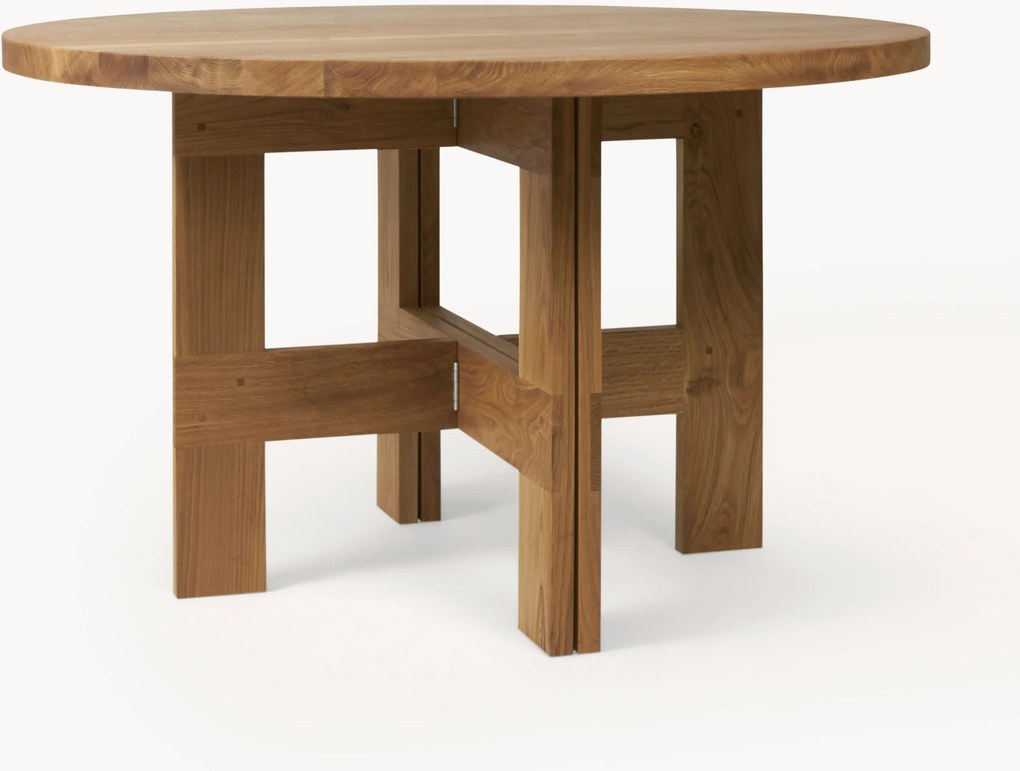 Tavolo rotondo in legno di quercia Farmhouse Ø 120 cm