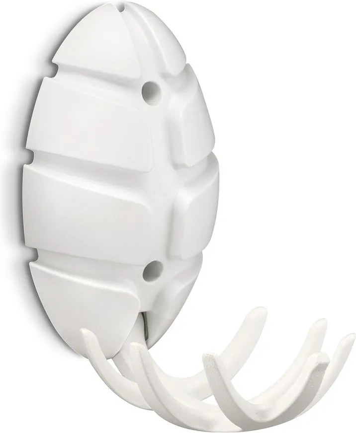 Gancio da parete bianco in plastica Bug – Spinder Design