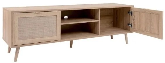 Mobile Porta TV 150 Cm 2 Ante Effetto Vimini Bali 56A