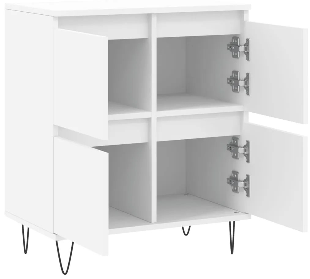 Credenza Bianca 60x35x70 cm in Legno Multistrato