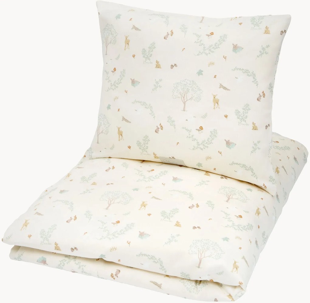 Set biancheria da letto in raso di cotone per bambini Woodland, varie misure