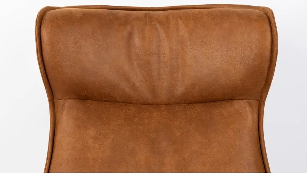 Poltrona marrone cognac girevole John – White Label