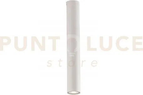 Plafoniera-faretto fluke tonda bianca 1 luce attacco gu10 5,5x5,5x40cm