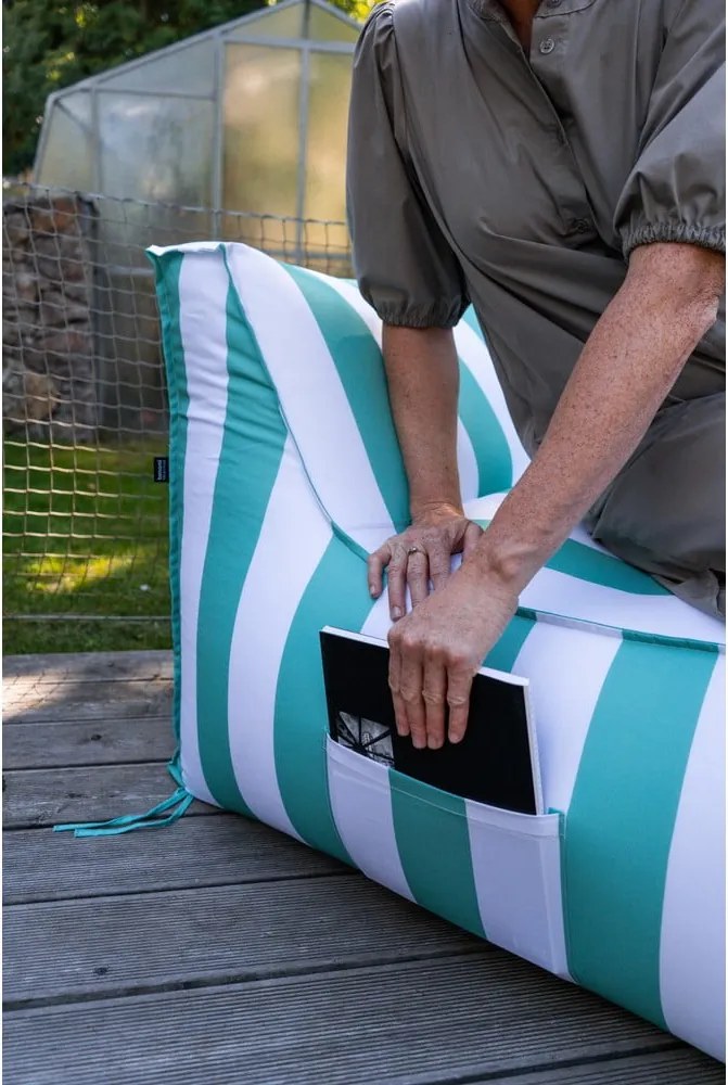 Pouf da giardino bianco e verde – Bonami Essentials