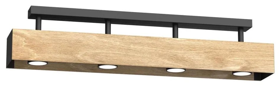 Plafoniera MAISON 4xGU10/8W/230V rovere