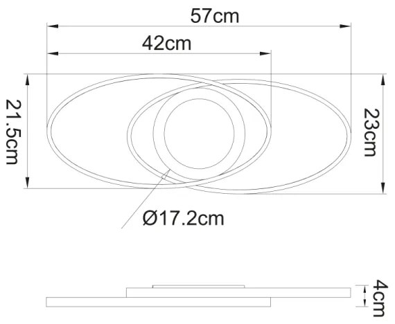 Globo 67239-24B - Plafoniera LED REGGY LED/24W/230V
