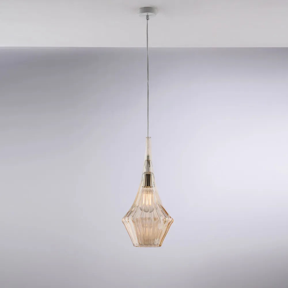 Lampadario Moderno Zeus Ambra 1 Luce E27