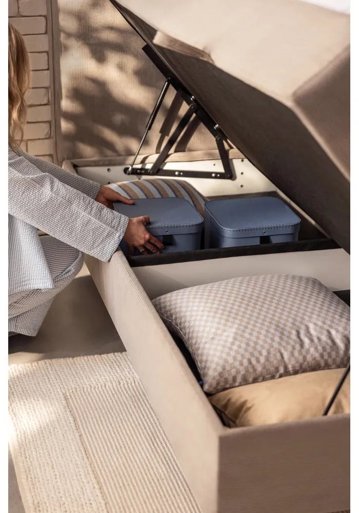 Letto boxspring beige con contenitore 180x200 cm Elva Bold – Bonami Selection