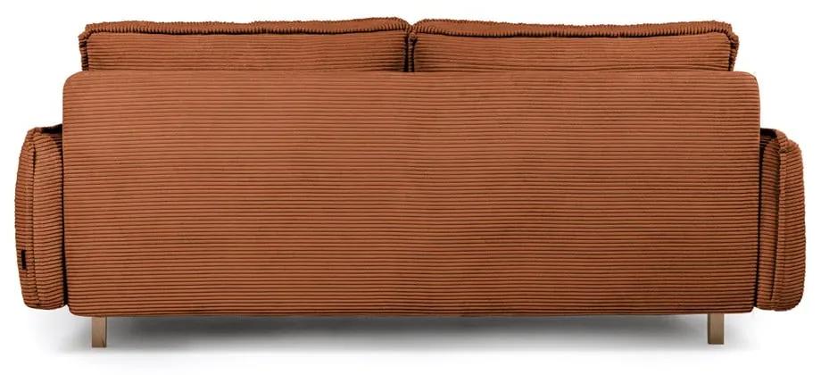 Divano letto in velluto a coste arancione 218 cm Tori - Bonami Selection