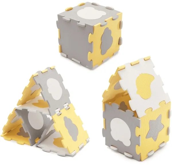 KINDERKRAFT select - Puzzle in schiuma LUNO 30 pezzi grigio/giallo