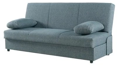 Divano Letto Contenitore 190x64x90 Jimmy In Tessuto Blu