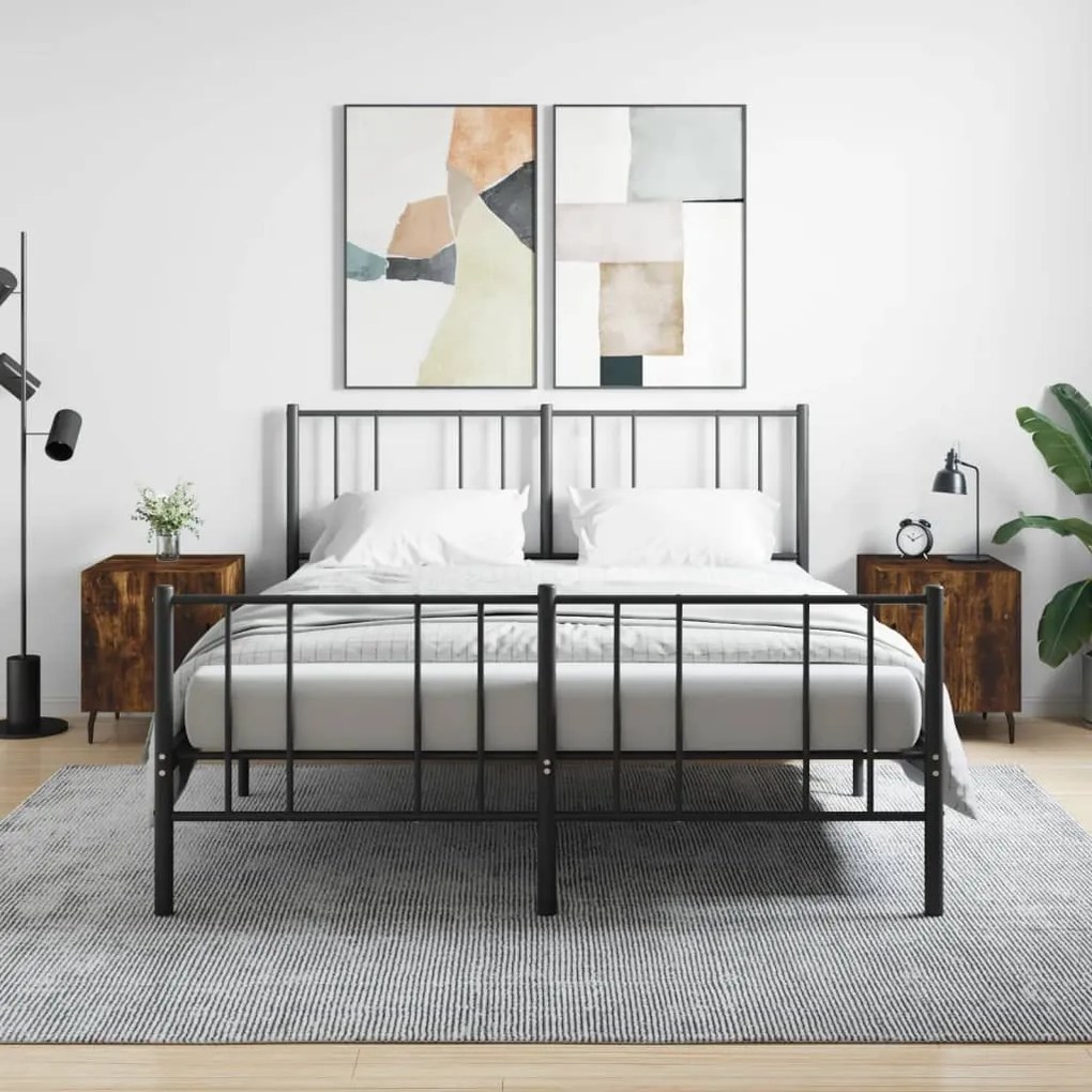 Comodini 2 Pz Rovere Fumo 40x40x50 Cm İn Legno Multistrato /