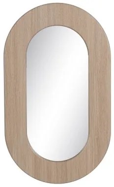 Specchio da parete Naturale Cristallo Legno MDF 50 x 2,2 x 85 cm