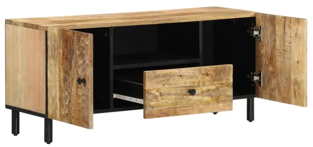 Mobile porta tv 105x33x46cm in legno massello di mango