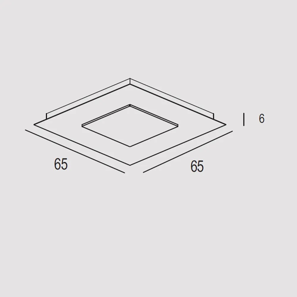 Plafoniera Contemporanea Pixel Metallo Foglia Oro Led 52W