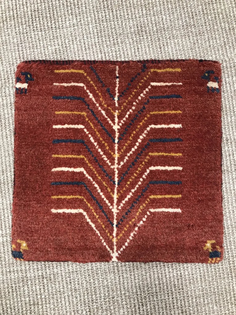 Gabbeh Tappeto 40 x 40 Rosso (Iran) Annodato A Mano