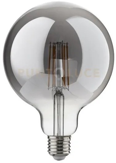 Gla302g- lampadina attacco e27 globo vetro specchiato fume' 12,5cm ...