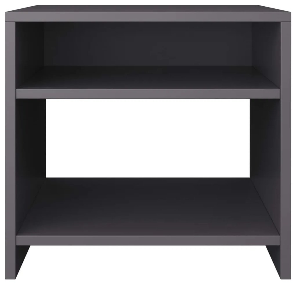 Comodini 2 pz grigio 40x30x40 cm in truciolato