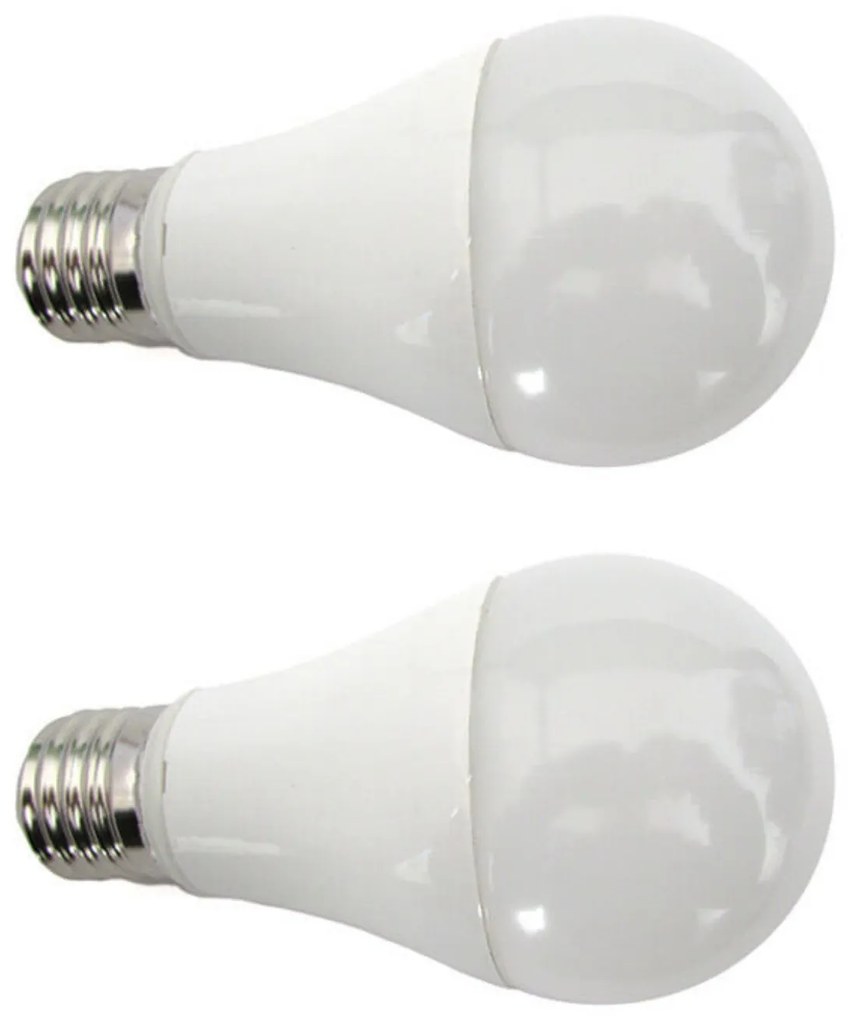 2 PZ Lampada A Led E27 A65 18W 2000LM Bianco Freddo 6500K