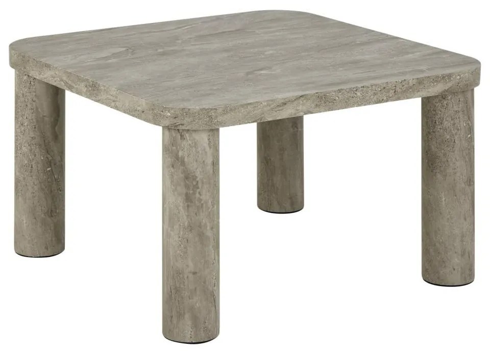 Tavolino da salotto grigio chiaro con effetto marmo 60x60 cm Solano – Actona