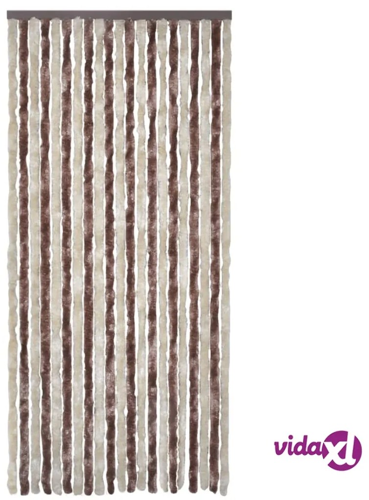 vidaXL Zanzariera Beige e Marrone Chiaro 100x220 cm Ciniglia