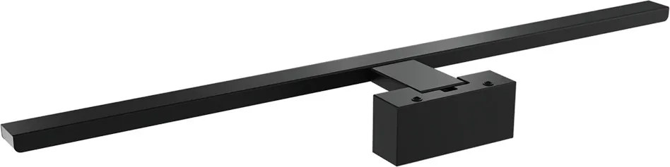 Lampada LED da Specchio 60cm Nera 12W IP54 Tripla Installazione Colore Bianco Caldo 3.000K