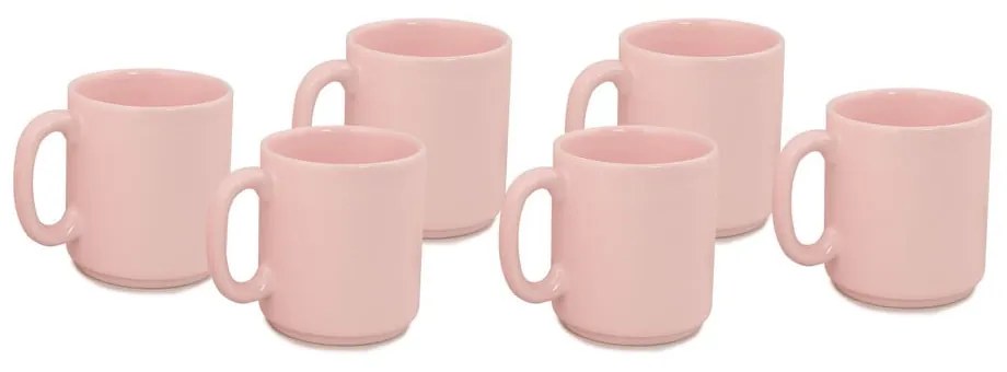 Set di 6 tazze classiche rosa, 330 ml - Kütahya Porselen