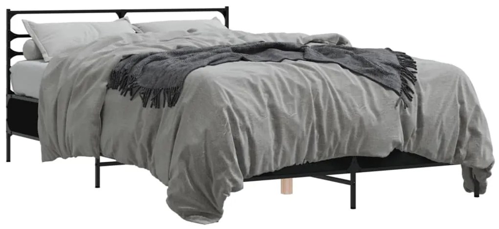 Giroletto Nero 120x190 Cm İn Legno Multistrato E Metallo /