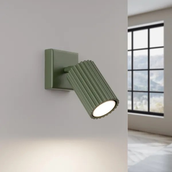 Sollux SL.1616 - Faretto da parete KARBON 1xGU10/10W/230V verde