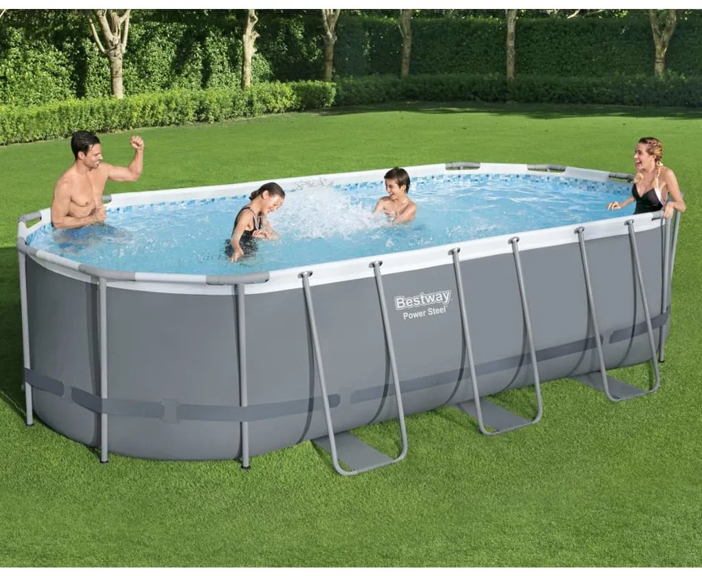 Piscina Fuori Terra Ovale Power Steel 549x274x122 Cm /