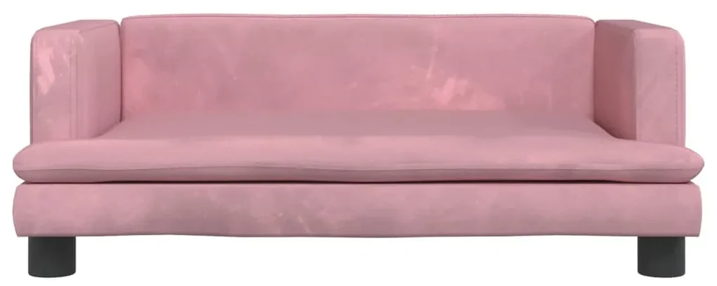 Divano per bambini rosa 80x45x30 cm in velluto
