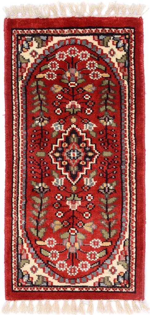 Agra Tappeto 60x30 Rosa (Indian) Annodato A Mano