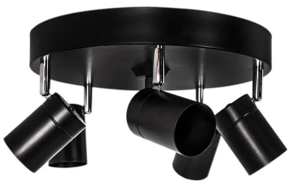 ByRydens 4200730-4002 - Faretto CORRECT 5xGU10/7W/230V nero Ø 30 cm