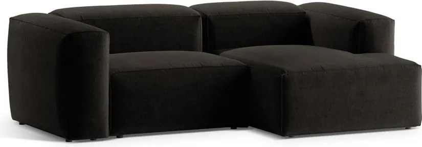 Divano angolare nero (con penisola a destra/con chaise lounge) Bergamo – Cosmopolitan Design