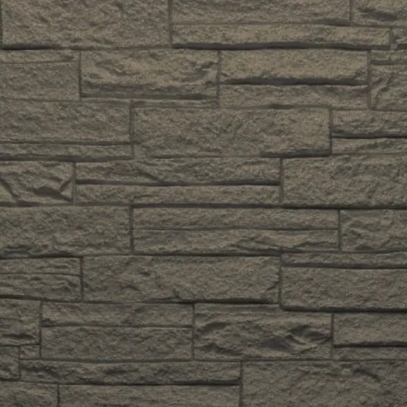 Pannello decorativo effetto pietra mattoni 3D set 12 pz 8,6 mt2 rivestimento murale in PU 120 x 60 x 2,5 Grigio Ardesia