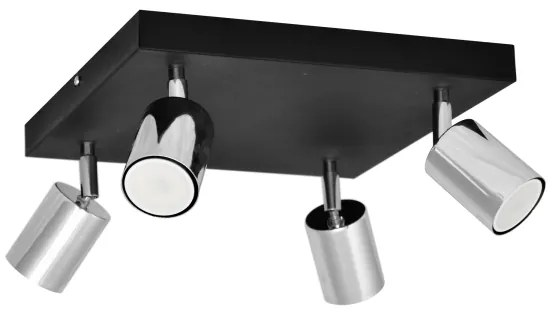 Faretto LED TUNE 4xGU10/4,8W/230V cromo opaco/nero