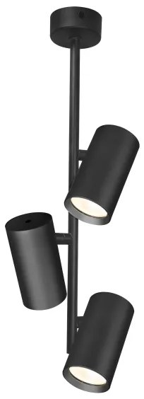 Brilagi - Lampadario a sospensione con supporto rigido SELE VERTICAL 3xGU10/30W/230V nero