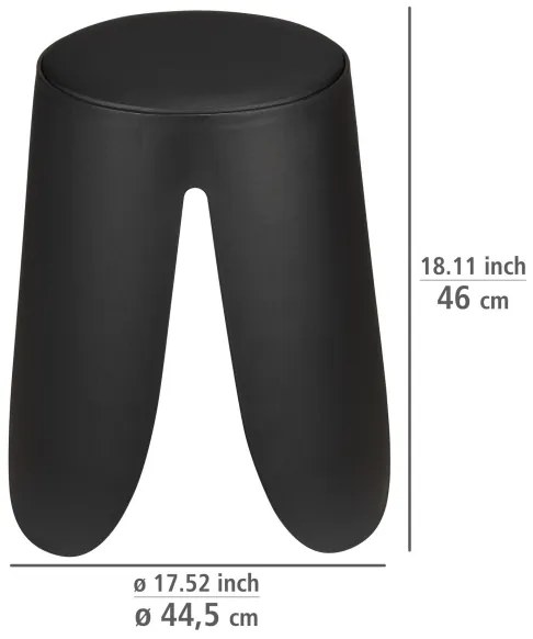 WENKO 26087100 - Sgabello COMISO 44,5x46 cm nero