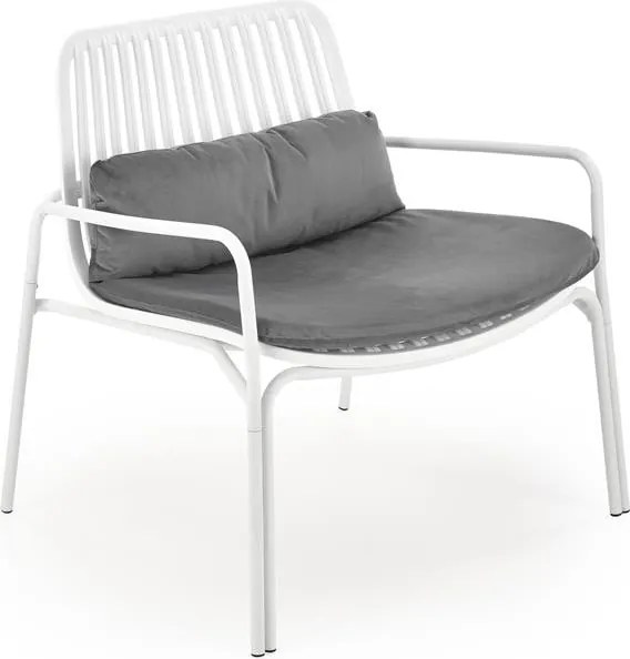 Poltrona Melby in plastica bianco - H75 cm