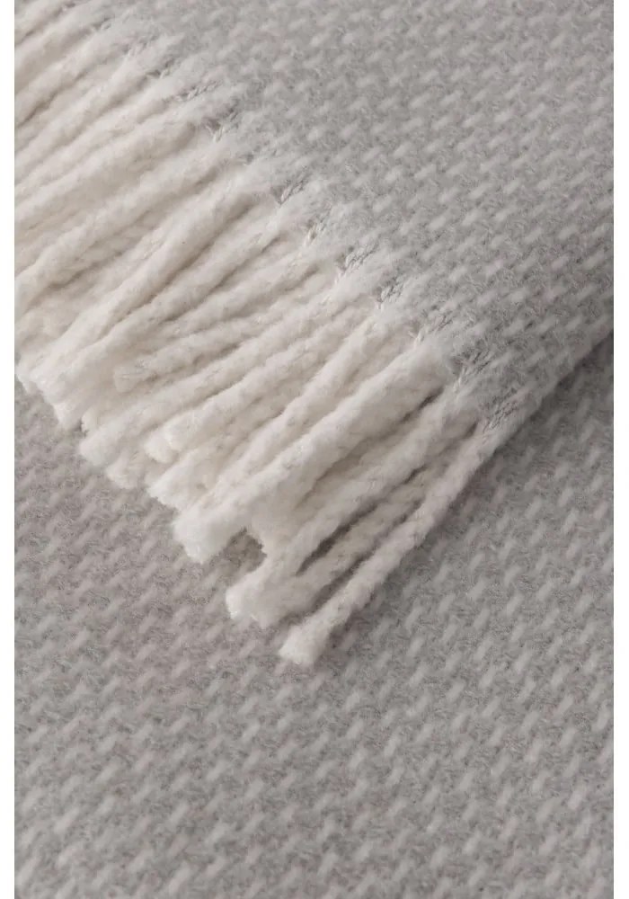 Plaid grigio chiaro con contenuto di cotone , 140 x 180 cm Zen - Euromant