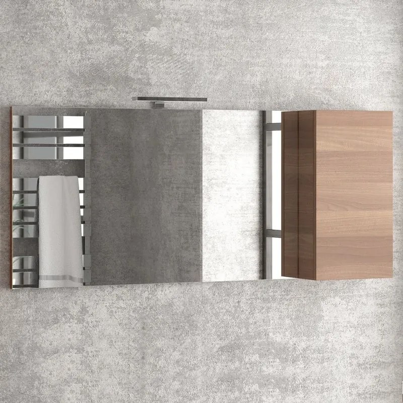 Specchio bagno 155cm pensile contenitore a destra  SP-155S - KAMALU