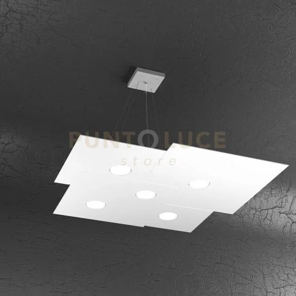 Plate sospensione 5 luci bianco 1129-s5-bi